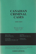 Cover of Canadian Criminal Cases: Parts and Bound Volumes