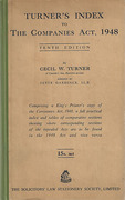 Cover of Turner's Index to The Companies Act, 1948
