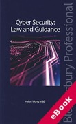 Cover of Cyber Security: Law and Guidance (eBook)