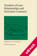 Cover of Taxation of Loan Relationship and Derivative Contracts 10th ed: 1st Supplement (eBook)
