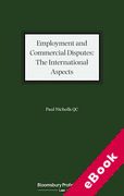 Cover of Employment and Commercial Disputes: The International Aspects (eBook)