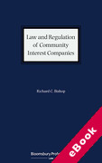 Cover of Law and Regulation of Community Interest Companies (eBook)