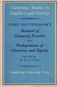 Cover of Lord Nottingham's Manual of Chancery Practice and Prolegomena of Chancery and Equity