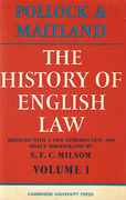 Cover of The History of English Law Before the Time of Edward I 2nd ed: Volume 1