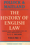 Cover of The History of English Law Before the Time of Edward I 2nd ed: Volume 2