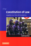Cover of The Constitution of Law: Legality in a Time of Emergency