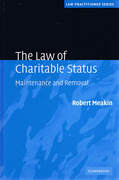 Cover of The Law of Charitable Status: Maintenance and Removal