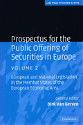 Cover of Prospectus for the Public Offering of Securities in Europe Set: European and National Legislation in the Member States of the European Economic Area