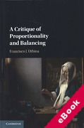 Cover of A Critique of Proportionality and Balancing (eBook)
