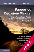 Cover of Supported Decision-Making: Theory, Research, and Practice to Enhance Self-Determination and Quality of Life (eBook)