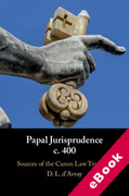 Cover of Papal Jurisprudence c. 400: Sources of the Canon Law Tradition (eBook)