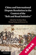 Cover of China and International Dispute Resolution in the Context of the 'Belt and Road Initiative' (eBook)