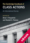 Cover of The Cambridge Handbook of Class Actions: An International Survey (eBook)
