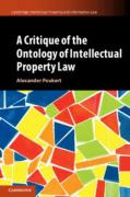 Cover of A Critique of the Ontology of Intellectual Property Law