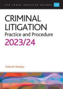 Cover of CLP Legal Practice Guides: Criminal Litigation - Practice and Procedure 2023-24