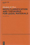 Cover of Moys Classification and Thesaurus for Legal Materials