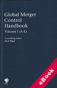 Cover of Global Merger Control Handbook (eBook)