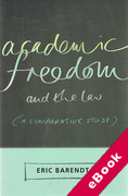 Cover of Academic Freedom and the Law: A Comparative Study (eBook)