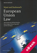 Cover of Wyatt and Dashwood's European Union Law (eBook)