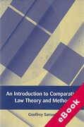 Cover of An Introduction to Comparative Law Theory and Method (eBook)