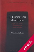 Cover of EU Criminal Law after Lisbon: Rights, Trust and the Transformation of Justice in Europe (eBook)