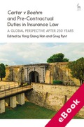 Cover of Pre-Contractual Duties in Insurance Law: Carter v Boehm (1766) After 250 Years (eBook)