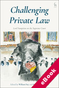 Cover of Challenging Private Law: Lord Sumption on the Supreme Court (eBook)