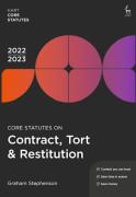 Cover of Core Statutes on Contract, Tort &#38; Restitution 2022-23