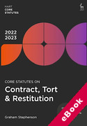Cover of Core Statutes on Contract, Tort &#38; Restitution 2022-23 (eBook)