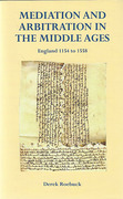 Cover of Mediation and Arbitration in the Middle Ages: England 1154-1558