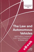 Cover of The Law and Autonomous Vehicles (eBook)