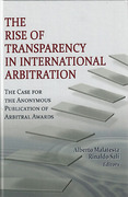 Cover of The Rise of Transparency in International Arbitration