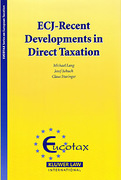 Cover of ECJ-Recent Developments in Direct Taxation