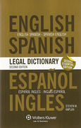 Cover of Legal Dictionary English/ Spanish and Spanish/ English