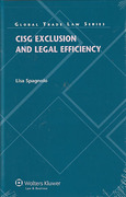 Cover of CISG Exclusion and Legal Efficiency