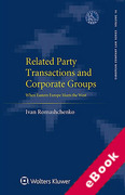 Cover of Related Party Transactions and Corporate Groups: When Eastern Europe Meets the West (eBook)