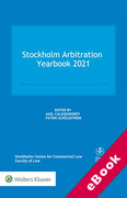 Cover of Stockholm Arbitration Yearbook 2021 (eBook)