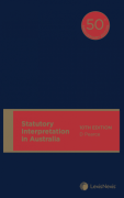 Cover of Statutory Interpretation in Australia