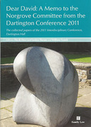 Cover of Dear David: A Memo to the Norgrove Committee from the Dartington Conference 2011