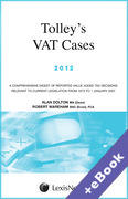 Cover of Tolley's VAT Cases 2012 (Book & eBook Pack)