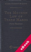Cover of The Modern Law of Trade Marks (eBook)