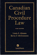 Cover of Canadian Civil Procedure Law