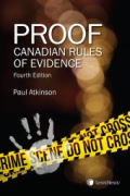 Cover of Proof: Canadian Rules of Evidence