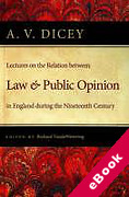 Cover of Lectures on the Relation Between Law and Public Opinion in England During the Nineteenth Century (eBook)