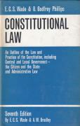 Cover of Wade & Phillips Constitutional Law 7th ed