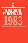 Cover of Year Book of European Law: Vol 3