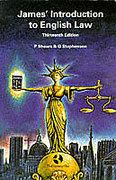 Cover of James' Introduction to English Law
