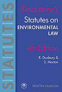 Cover of Blackstone's Statutes on Environmental Law