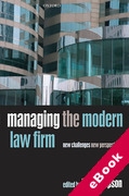 Cover of Managing the Modern Law Firm: New Challenges, New Perspectives (eBook)