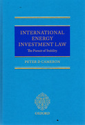 Cover of International Energy Investment Law: The Pursuit of Stability